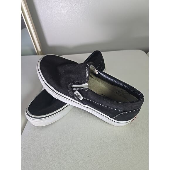 Vans Shoes Off The Wall Slip On Black M6.5 W8 6.5 8 - Picture 1 of 9